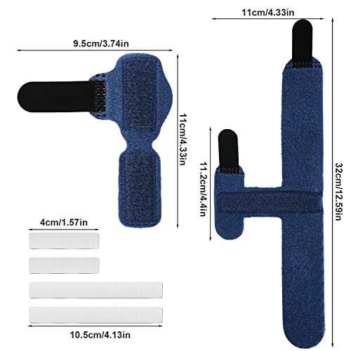 2pcs Toe Splints for Straightening, Dark Blue Toe Brace for Broken Toe straighteners for Hammer Toes Crooked Toes Bent Toes (2 Styles) from AIEX