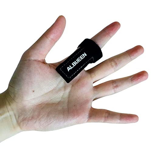 ALBUEEN, Finger Splint, Finger Brace, Support Brace for Middle, Ring, Index, Thumb and Pinky, Finger Knuckle Immobilization, Broken Fingers Straightening, Arthritis Relief, Trigger Finger Splint, Adjustable Support, Tendonitis, Pain Relief, Locked and Ste
