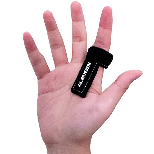 ALBUEEN, Finger Splint, Finger Brace, Support Brace for Middle, Ring, Index, Thumb and Pinky, Finger Knuckle Immobilization, Broken Fingers Straightening, Arthritis Relief, Trigger Finger Splint, Adjustable Support, Tendonitis, Pain Relief, Locked and Ste