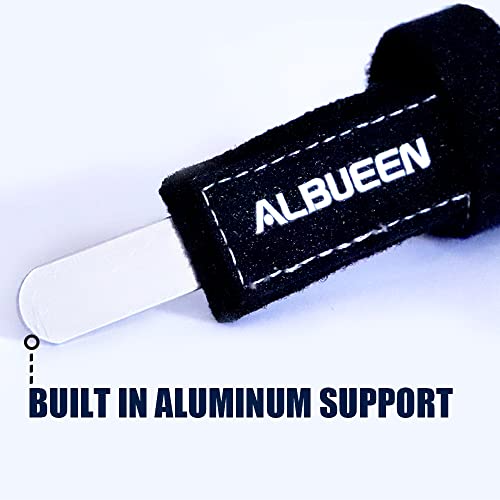 ALBUEEN, Finger Splint, Finger Brace, Support Brace for Middle, Ring, Index, Thumb and Pinky, Finger Knuckle Immobilization, Broken Fingers Straightening, Arthritis Relief, Trigger Finger Splint, Adjustable Support, Tendonitis, Pain Relief, Locked and Ste