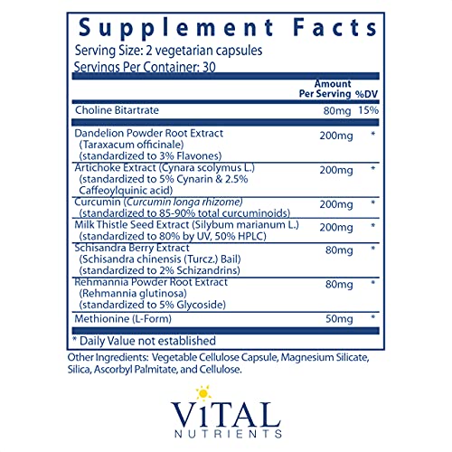Vital Nutrients - Liver Support - Herbal Combination to Support Healthy Liver Function - 60 Vegetarian Capsules from Vital Nutrients