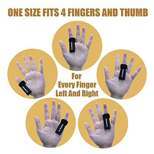 ALBUEEN, Finger Splint, Finger Brace, Support Brace for Middle, Ring, Index, Thumb and Pinky, Finger Knuckle Immobilization, Broken Fingers Straightening, Arthritis Relief, Trigger Finger Splint, Adjustable Support, Tendonitis, Pain Relief, Locked and Ste