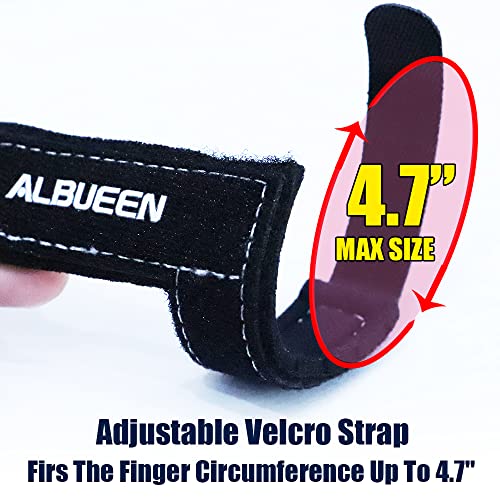 ALBUEEN, Finger Splint, Finger Brace, Support Brace for Middle, Ring, Index, Thumb and Pinky, Finger Knuckle Immobilization, Broken Fingers Straightening, Arthritis Relief, Trigger Finger Splint, Adjustable Support, Tendonitis, Pain Relief, Locked and Ste