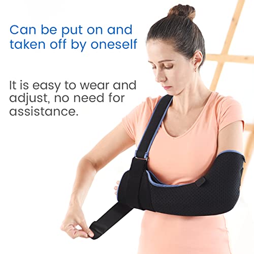 VELPEAU Arm Sling Shoulder Immobilizer - Rotator Cuff Support Brace - Comfortable Medical Sling for Shoulder Injury, Left and Right Arm, Men and Women, for Broken, Dislocated, Fracture, Strain (X-Large) from Shenzhen Weprotex Technology Product Co.,Ltd