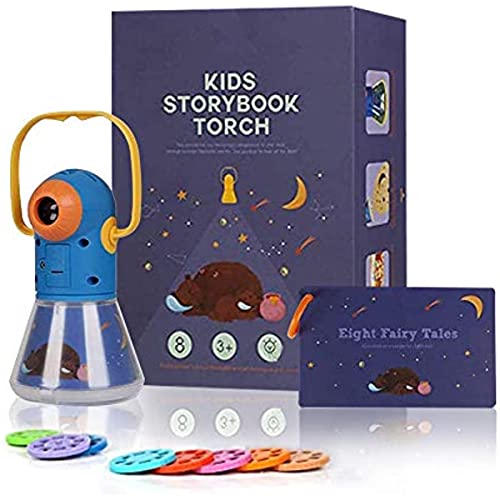 Matteobenni Kids Multifunctional Story Projector, Night Lights Projector Storybook Toy, Educational Toys Gifts for 3-12 Year Old Boys/Girls from Adhtong