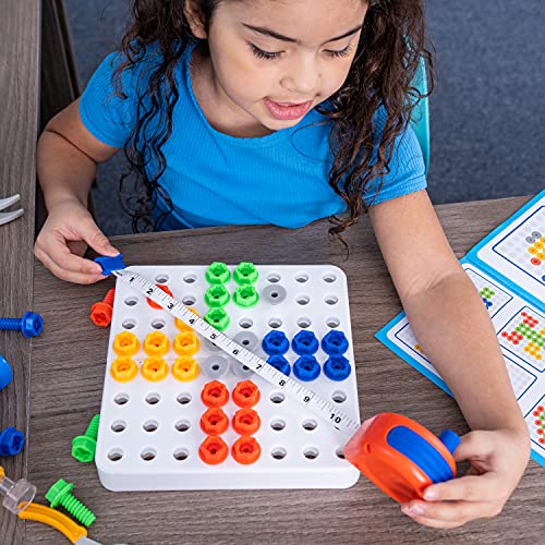 Educational Insights Design & Drill Toolbox, STEM Toy, 70 Pieces with Kid-Friendly Electric Drill & Screwdriver, Travel Toys for Boys & Girls, Ages 3+ from Educational Insights