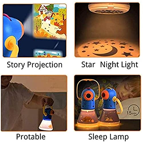Matteobenni Kids Multifunctional Story Projector, Night Lights Projector Storybook Toy, Educational Toys Gifts for 3-12 Year Old Boys/Girls from Adhtong