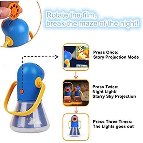 Matteobenni Kids Multifunctional Story Projector, Night Lights Projector Storybook Toy, Educational Toys Gifts for 3-12 Year Old Boys/Girls from Adhtong