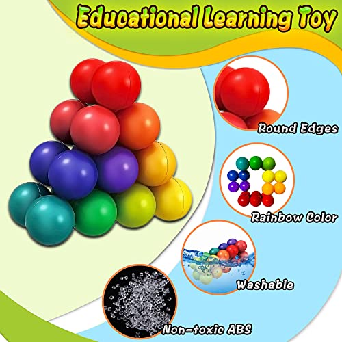 Dr.Kbder Sensory Toys for Kids, Autism Rainbow Puzzle Ball Toddler Toys Montessori Educational Learning ADHD Fidgets Desk Toys, for Girls Boy 1-12 Year Old, Non-Magnetic, Non-Separable from Dr.Kbder