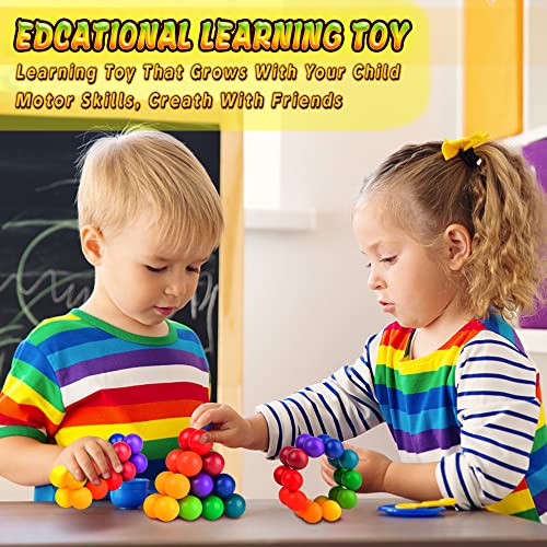 Dr.Kbder Sensory Toys for Kids, Autism Rainbow Puzzle Ball Toddler Toys Montessori Educational Learning ADHD Fidgets Desk Toys, for Girls Boy 1-12 Year Old, Non-Magnetic, Non-Separable from Dr.Kbder