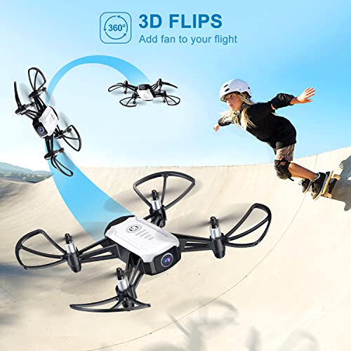 SEAREFR H818 Drones for Kids with 1080P HD Camera, WiFi Mini FPV Drone for Beginners, Toys Gifts for Boys Girls, RC Quadcopter Helicopter, 2 Batteries, Gravity Control, Gesture Control, 3D Flips, Waypoints Functions, Headless Mode, Altitude Hold, One Key 