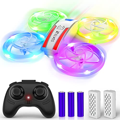 Mini Drone for Kids, RC Drone with LED Cool Night Light and 3 Light Modes, Remote Control Drone Altitude Hold, Headless Mode, 3 Speed Modes, 360Â° 3D Flip, Toss to Launch, Propeller Full Protect Quadcopter for Kids Adults Beginners Easy to Fly Kids Gifts T