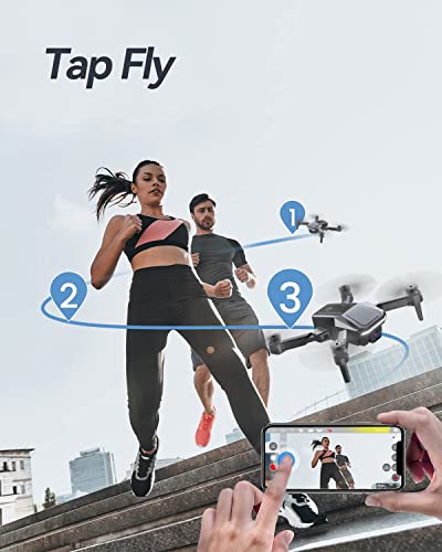 Holy Stone Drone for Kids with 1080P HD Camera, HS430 RC Mini Drones Quadcopter with WiFi FPV Live Video, Circle Fly, Throw to Go, Toys for Adults or Beginners, 2 Batteries 26 Mins, Easy to Fly, Black by Holy Stone