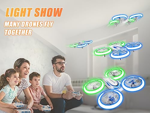 Heygelo S60 Drones for Kids, Mini Drone with LED Lights for Beginners, RC Quadcopter with Altitude Hold and Headless Mode, Full Propeller Protect, 3D Flips, 2 Batteries, Toys Gifts for Boys Girls by heygelo