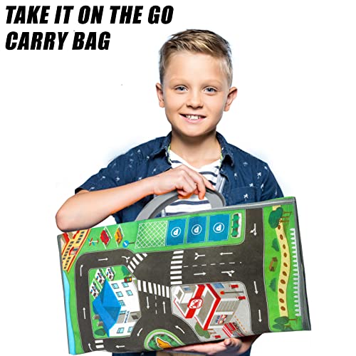 Construction Trucks Cars Toys with Play Mat/Storage Bag for Boys Toddlers Kids, Construction Truck Vehicles Car Toys Gifts for 1 2 3 4 5 Year Old Boys Toddlers Kids, Push & Go Play Vehicles Car Toys from DONGJIE TOYS FACTORY