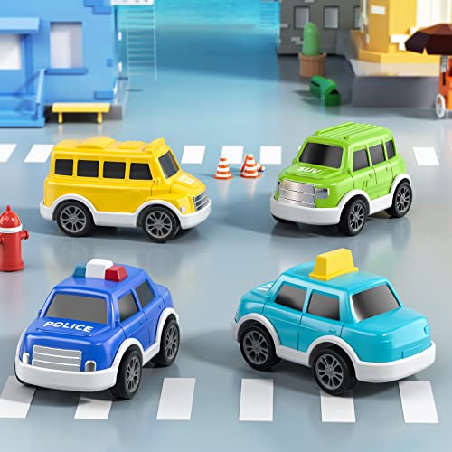 TEMI Toddler Truck Toys for 3 4 5 6 7 Year Old Boys - 5 Pack Carrier Truck Transport City Vehicles Toys, Kids Toys Car for Girls Boys Toddlers Friction Power Set, Push and Go Play Vehicles Toysâ¦ by TEMI