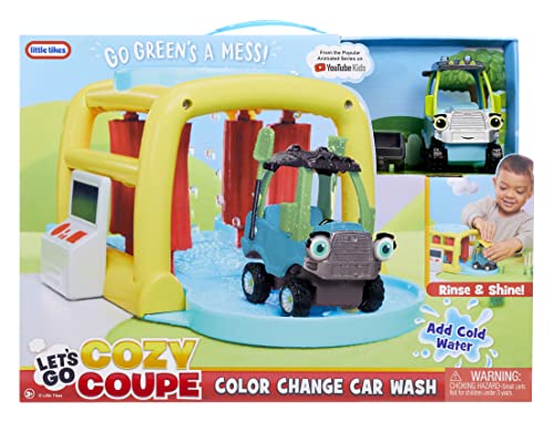 Let's Go Cozy Coupeâ¢ Color Change Carwash with Push and Play Vehicle for Kids Boys Girls 3 and up by MGA Entertainment