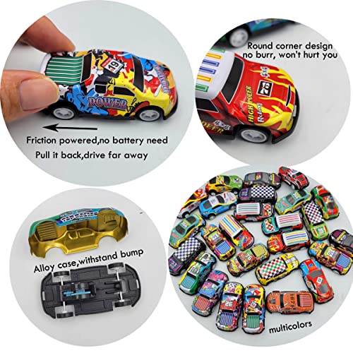 SeeuFun 36 Pack 2.7Inch Pull Back Racing Cars Die cast Race Car Vehicles Play-Set, Friction Powered Vehicles Toys for Boys and Girls Colors Random from SeeuFun