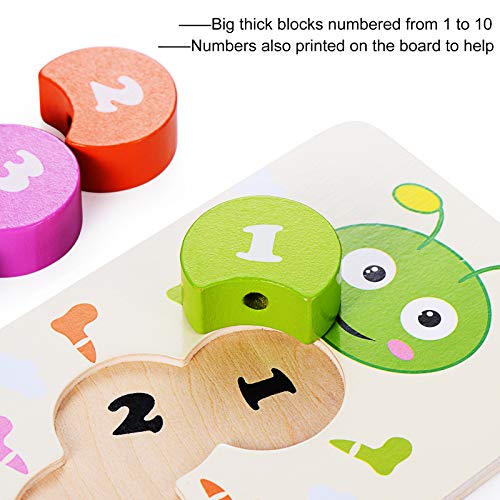 BEESTECH Wooden Lacing Toy, Montessori Toys for Toddlers, 2, 3 Year Olds, Wooden Puzzles, Preschool Activities, Fine Motor Skills Early Educational Toys for 2, 3 Year Old Toddlers, Boys, Girls by BEESTECH