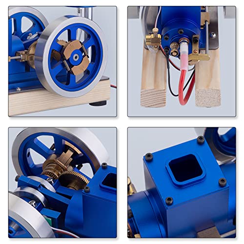 FINER SHOP Engine Model Kit, Hit and Miss Water-Cooled Engine Motor Model, Gasoline Internal Combustion Engine with Base, Educational Toy Electricity Generator R18FNEQYO5OAS5015L08U from FINER SHOP