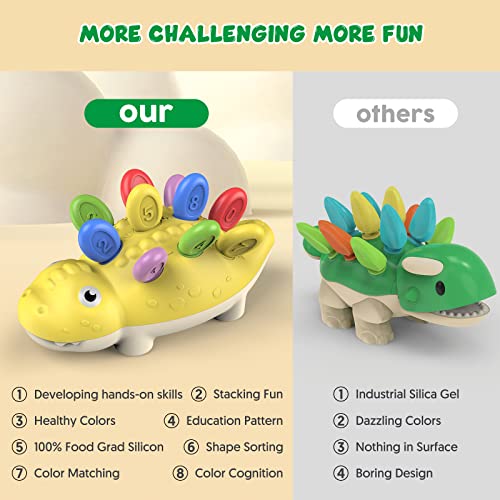 DFGEE Baby Montessori Toys Dinosaur Games Toddler Sensory Fine Motor Skills Learning Educational Activities Outdoor Developmental Toys Gifts for 18 Month Age 2 3 4 One Two Year Old Boys Girls Kids by XingTaiHuanShuoDianZiShangWuYouXianGongSi