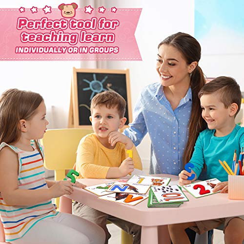 Shemira Animal Alphabets and Numbers Flash Cards Set-ABC Letter Puzzle Matching Games, Learning & Educational Toy, Preschool Homeschool Activities Toys, Montessori Gift for Boys Girls Age 2 3 4 from Shemira