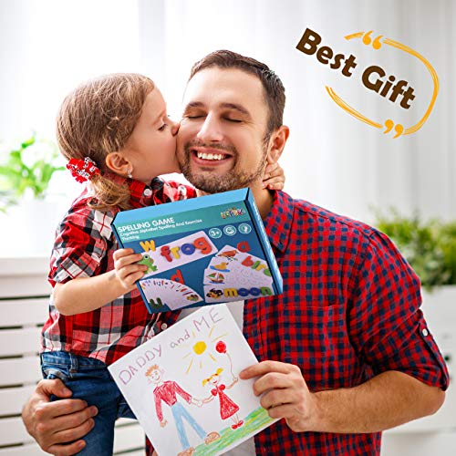 See and Spell Learning Toys, Matching Letter Spelling Game Sight Words Games Educational Preschool Toys Learning Toys for 3-8 Year Olds Girls Boys - Ideal Gifts ( 52 Alphabet Blocks) from LIWIN LET'S GO!