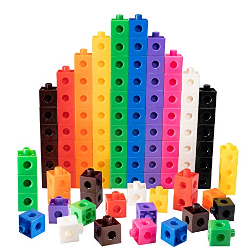 TOYLI 100 Piece Linking Cubes Set for Counting, Sorting, STEM, Connecting Math Manipulatives Educational Toy for Preschool, Kindergarten, Homeschool by TOYLI