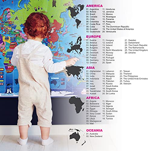 BEST LEARNING i-Poster My World Interactive Map - Educational Talking Toy for Kids of Ages 5 to 12 Years from Best Learning Materials Corp.