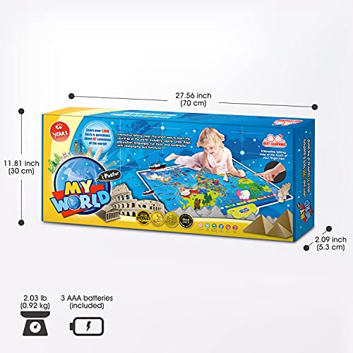 BEST LEARNING i-Poster My World Interactive Map - Educational Talking Toy for Kids of Ages 5 to 12 Years from Best Learning Materials Corp.