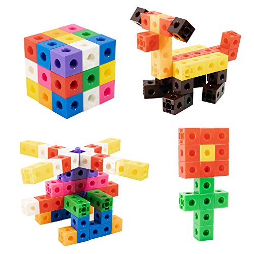 TOYLI 100 Piece Linking Cubes Set for Counting, Sorting, STEM, Connecting Math Manipulatives Educational Toy for Preschool, Kindergarten, Homeschool by TOYLI