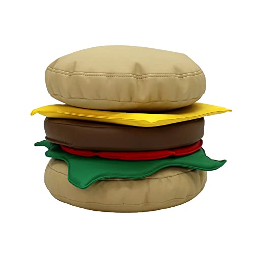 Factory Direct Partners 14010-AS SoftScape Stack-a-Burger Soft Play Set - Pretend Fast Food, Novelty Gift Set Includes All Foam Patty (6-Piece) from Factory Direct Partners