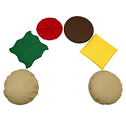 Factory Direct Partners 14010-AS SoftScape Stack-a-Burger Soft Play Set - Pretend Fast Food, Novelty Gift Set Includes All Foam Patty (6-Piece) from Factory Direct Partners