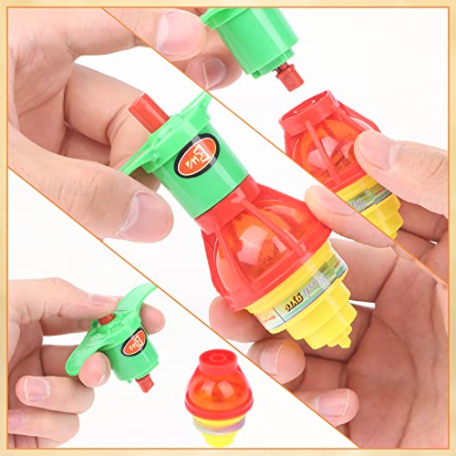 48 Pack Light Up Spinning Tops for Kids, LED Light Up Flashing UFO Spinning Tops with Gyroscope Novelty Bulk Toys Glow in The Dark Party Supplies Birthday Goodie Bag Fillers Stuffers from Xgood