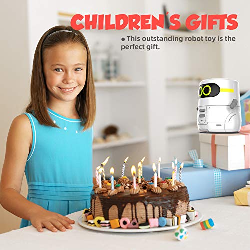 AT Educational Toys, Robot Kids Toddler Toys Robotic Interactive Learning Toys Games for Boys Girls 2 3 4 5 Year Old and Up,Talking Robots Partner with Touch Control Guess Card Game Singing Dancing from AT