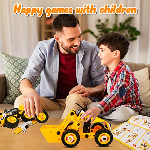 HOMETTER Educational Building Toys STEM Learning Kit, 8 in 1 Construction Blocks for Preschool Kids, 100 Pieces Engineering Toys Creative Set Gift for Boys and Girls Age 5 6 7 8 9 10+ Years Old by HomeTTER