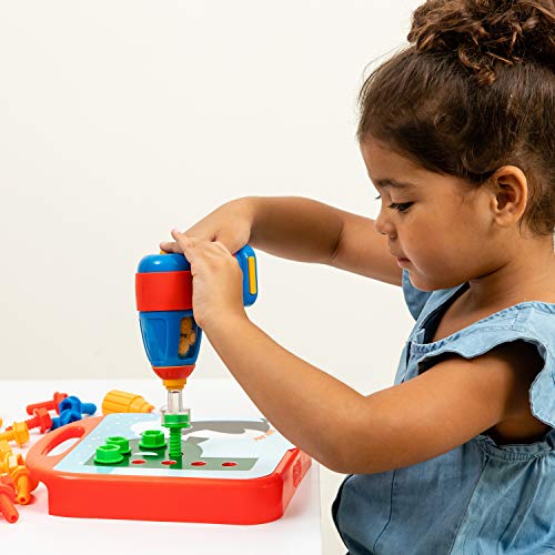 Educational Insights Design & Drill ABCs & 123s, 90 Pieces with Drill Toy, Learn Letters, Kids Drill Sets, Preschool & Toddler STEM Toy for Home & Classroom, Ages 3+ from Educational Insights