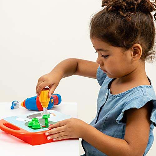 Educational Insights Design & Drill ABCs & 123s, 90 Pieces with Drill Toy, Learn Letters, Kids Drill Sets, Preschool & Toddler STEM Toy for Home & Classroom, Ages 3+ from Educational Insights