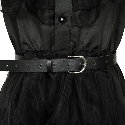 SPORTBANG Wednesday Addams Costume Dress for Girls Wednesday Cosplay Costume Halloween Outfit (A, 120) by 