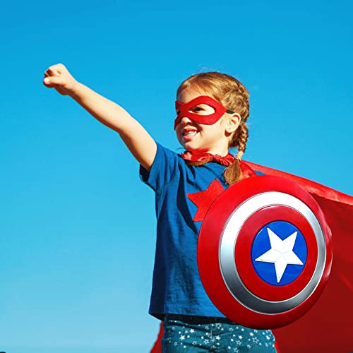 12 inch Captain America Shield Kids Superhero Prop Role Play Toy for Kids Boys Party Cosplay Red, from 