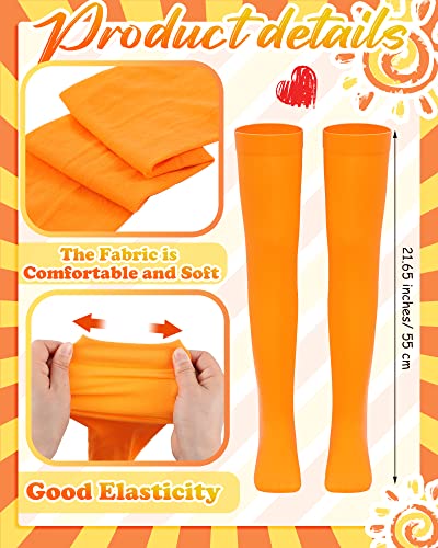 4 Pcs Orange Costume Accessories Girls Costume Suit Orange Head Bopper Layered Tulle Tutu Skirt Glasses with Socks for Women Girls Cosplay Party from Taiyin