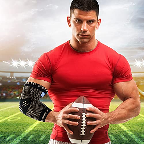 ABYON Medical Grade Copper Elbow Compression Sleeveï¼1 Pairï¼Highest Copper Content Elbow Brace for Tendonitis,Arthritis,Golf Elbow and Tennis Elbow Treatment,Breathable and Supportive Elbow Brace Reduce Joint Pain for Men and Women by Meili