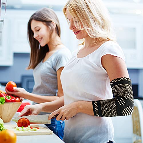 ABYON Medical Grade Copper Elbow Compression Sleeveï¼1 Pairï¼Highest Copper Content Elbow Brace for Tendonitis,Arthritis,Golf Elbow and Tennis Elbow Treatment,Breathable and Supportive Elbow Brace Reduce Joint Pain for Men and Women by Meili