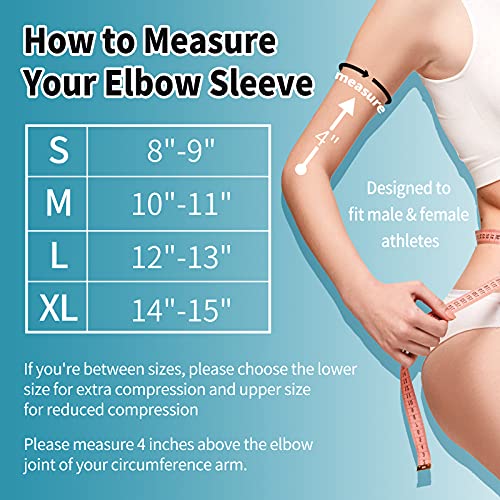 ABYON Medical Grade Copper Elbow Compression Sleeveï¼1 Pairï¼Highest Copper Content Elbow Brace for Tendonitis,Arthritis,Golf Elbow and Tennis Elbow Treatment,Breathable and Supportive Elbow Brace Reduce Joint Pain for Men and Women by Meili
