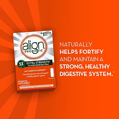 Align Probiotic Extra Strength, #1 Doctor Recommended Brand, 5X more good bacteria to Help support a healthy digestive system, 42 Capsules from Procter & Gamble - HABA Hub
