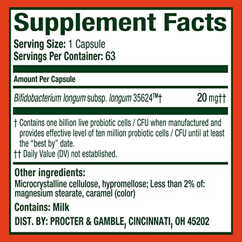 Align Probiotic Pro Formula, #1 Doctor Recommended Brand, Helps Soothe Occasional Gas, Abdominal Discomfort, Bloating to Support a Healthy Digestive System 24/7, 63 Capsules from AmazonUs/PRFZ7