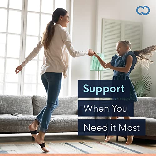 Copper Compression Copper Arch Support - 2 Plantar Fasciitis Braces/Sleeves. Guaranteed Highest Copper Content. Foot Care, Heel Spurs, Feet Pain, Flat Arches (1 Pair Black - One Size Fits All) by Copper Compression