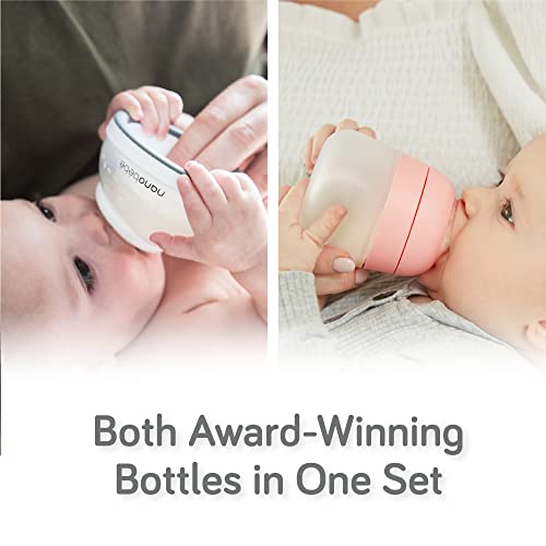 Nanobebe Baby Bottle Ultimate Feeding and Cleaning Set, for Breast Milk and Formula, Cleaning and Soothing Essentials, Baby Shower Registry Gift, for Newborn, Infant and Baby - Pink by Nanobebe