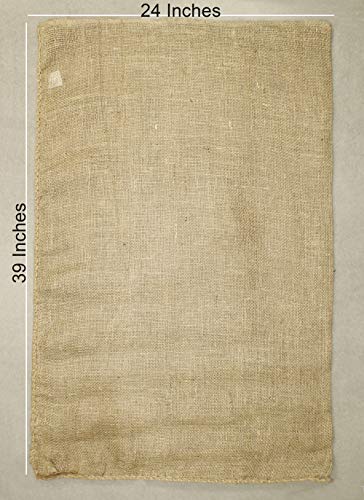 COTTON CRAFT Potato Sack Race Bag - 10 Pack Sturdy Jute Burlap Gunny Bag - Playground Fitness Equipment Sports Fun Games Birthday Picnic Party - Adults Kids Jumping Sack Frost Protection - Large 24x39 by Orient Originals Inc.