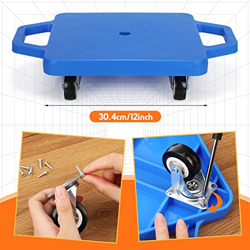 8 Pieces Sports Scooter Board Bulk Sitting Scooter Board Plastic Casters with Handles Sport Flat Scooter for Kids Children Gym Indoor Outdoor Activities Play Equipment from Jerify